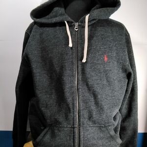 Polo by Ralph Lauren Dark Gray Hoodie with Red Logo